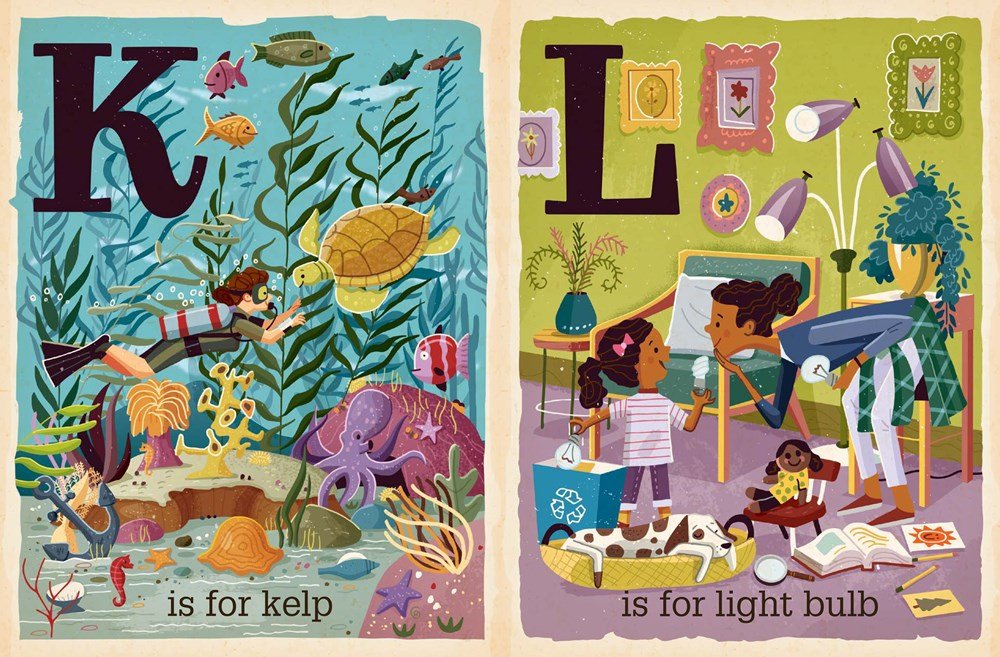 E Is For Earth: An Alphabet Board Book - Peregrine Kidswear - Gift -