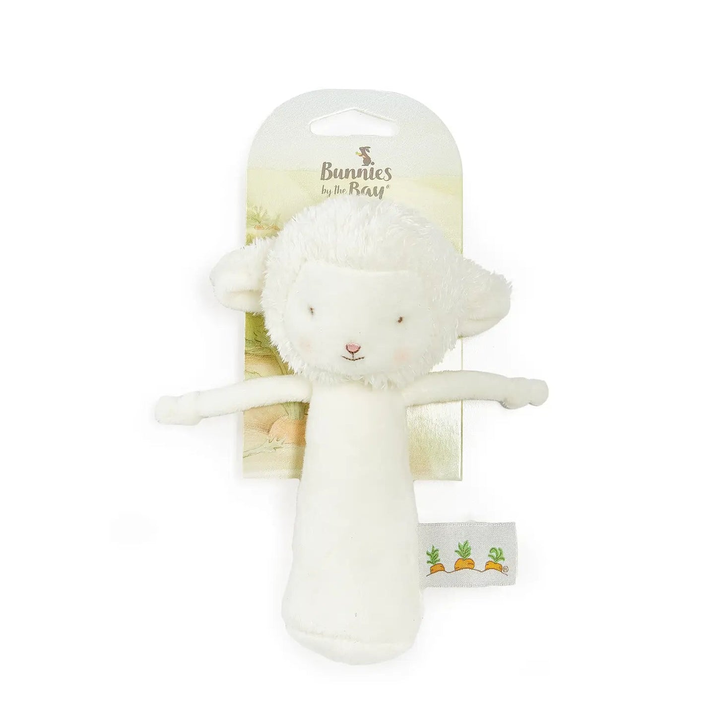 Friendly Chime Baby Rattle - White Lamb - Peregrine Kidswear - rattle -