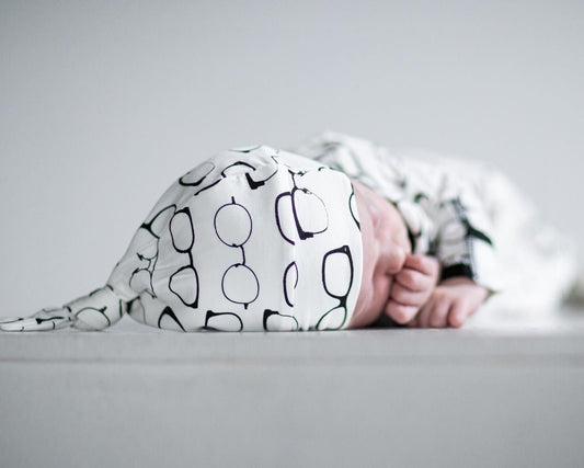 Glasses Bamboo Knotted Infant Hat - Peregrine Kidswear - Hats - 0-6M