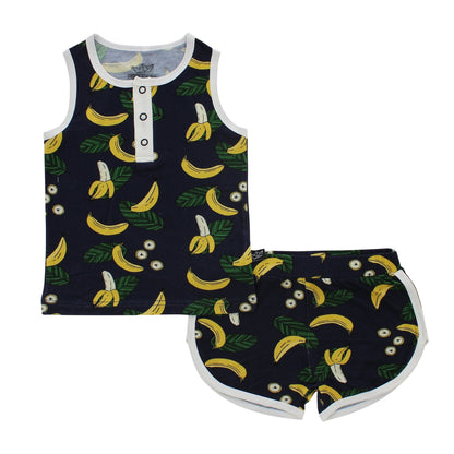 Go Bananas Bamboo Tank and Shorts Set - Peregrine Kidswear - Tank Top and Shorts Set - 2T