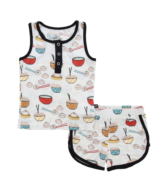 Happy Dumplings Bamboo Tank and Shorts Set - Peregrine Kidswear - Tank Top and Shorts Set - 10