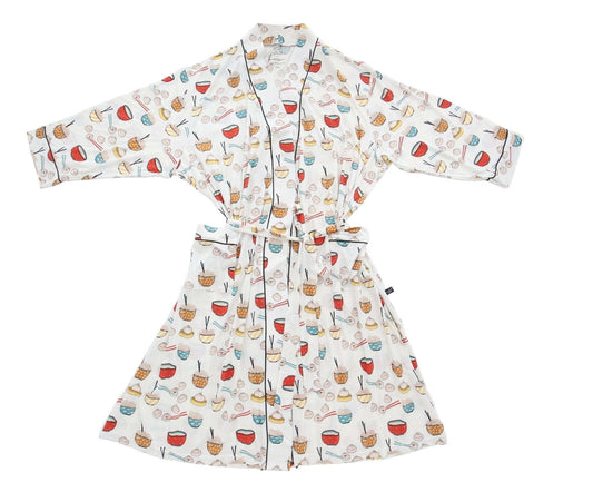 Happy Dumplings Women's Bamboo Robe - Peregrine Kidswear - Mom Robe - S/M