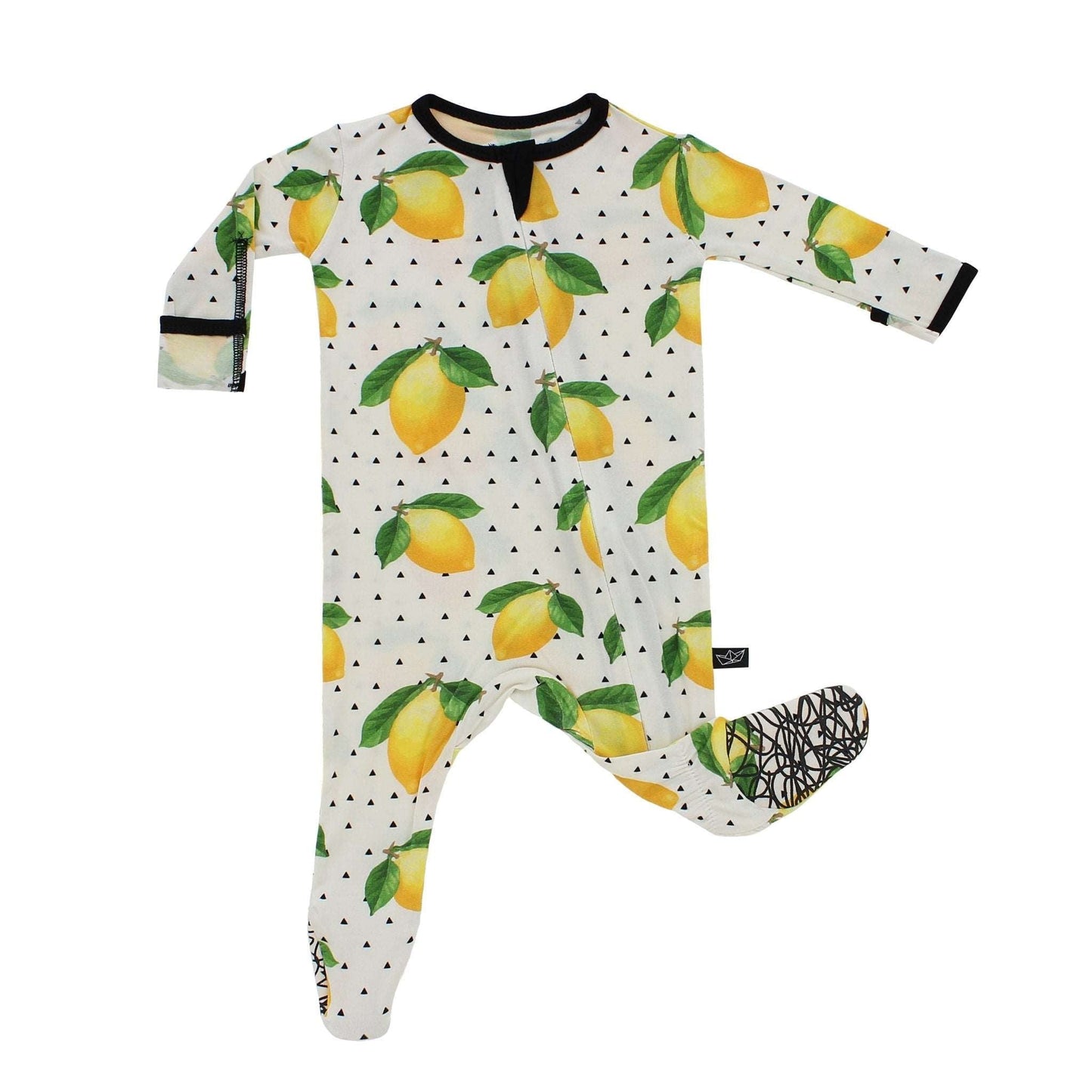 Lemons Bamboo Footed Sleeper - Peregrine Kidswear - Footed Sleepers - 0-3M