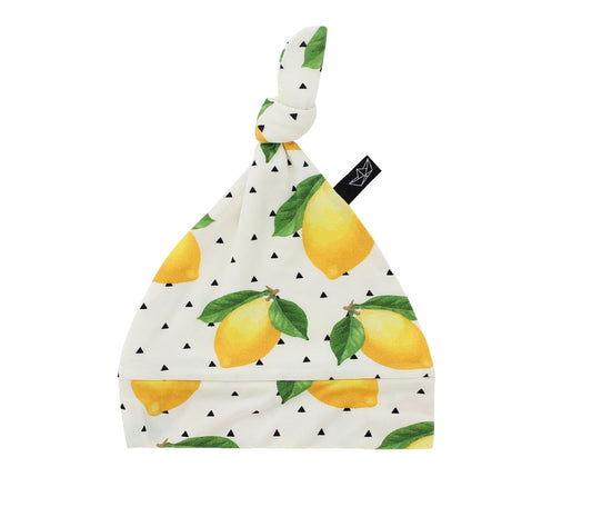 Lemons Bamboo Knotted Hat - Peregrine Kidswear - Hat - 0-6M