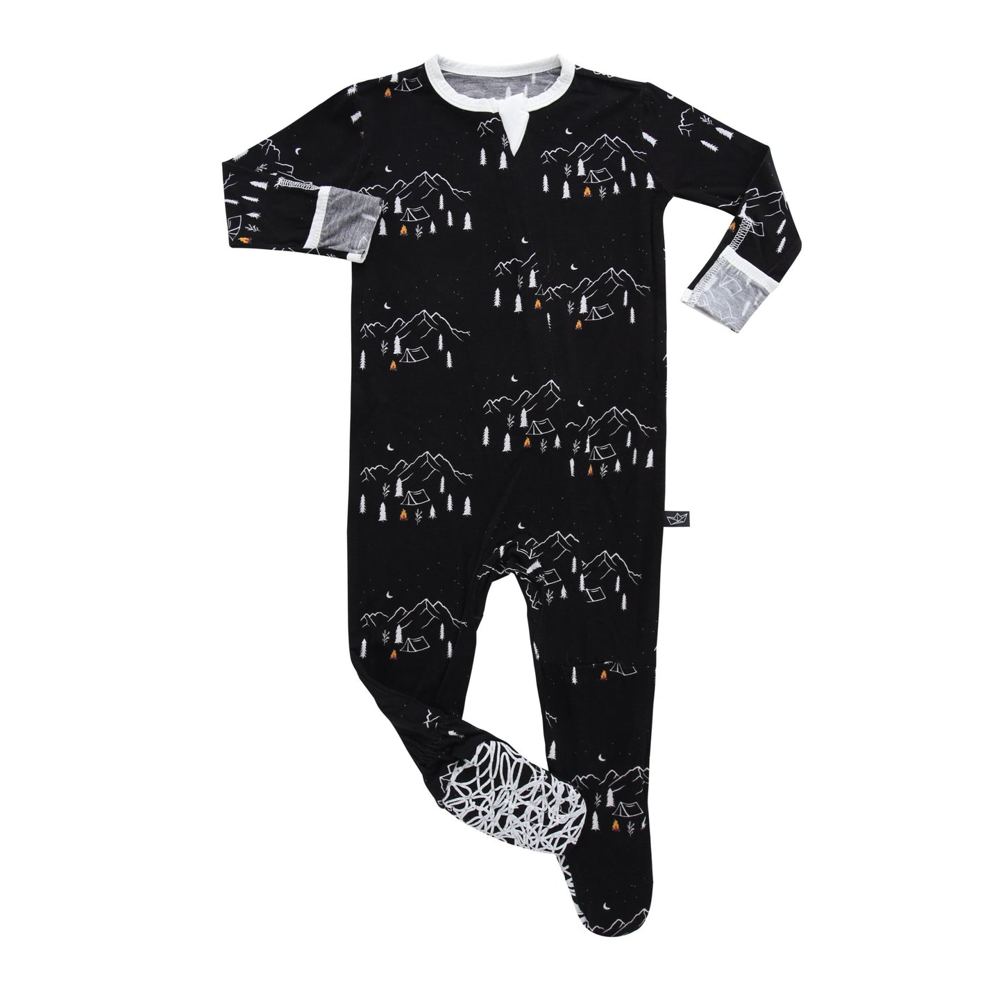 Midnight Camping Bamboo Footed Sleeper - Peregrine Kidswear - Clothing - 0-3M