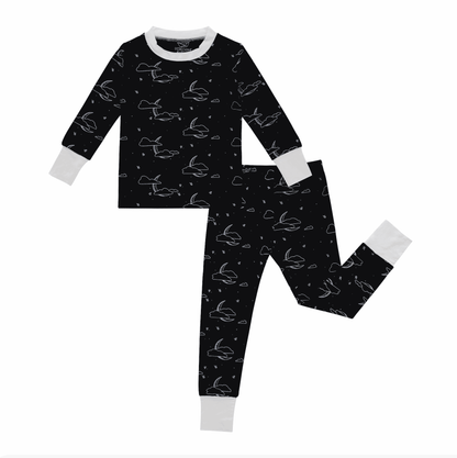 Midnight Cloud Moon Bamboo Two-Piece Pajamas - Peregrine Kidswear - 2 Piece Pajamas - 12-18M