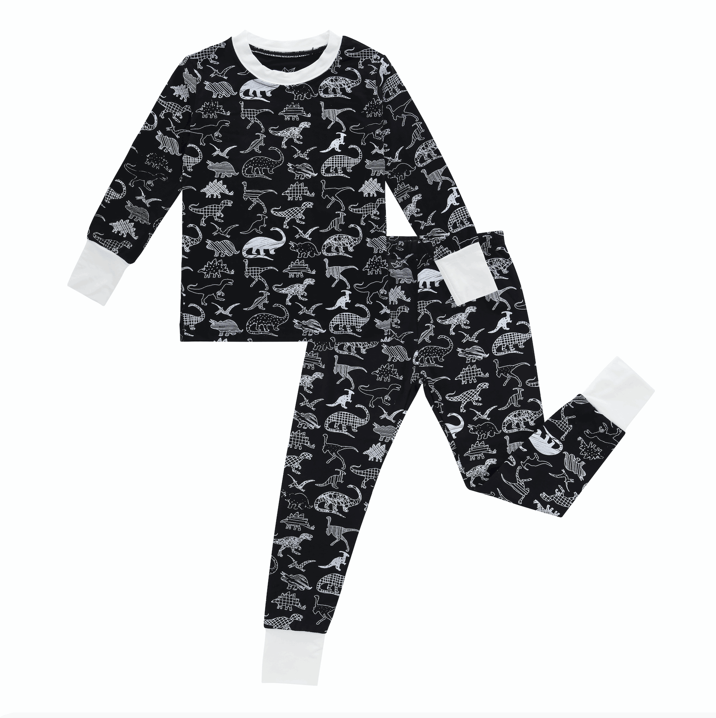 Midnight Dino Bamboo Two-Piece Pajamas - Peregrine Kidswear - 2 Piece Pajamas - 12-18M