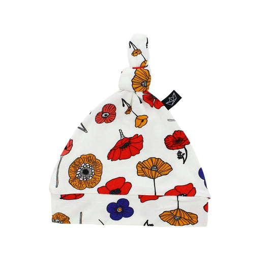 Mod Poppy Knotted Bamboo Hat - Peregrine Kidswear - Hat - 0-6M