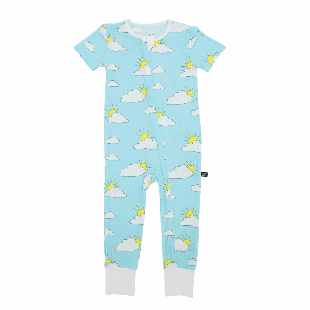 Partly Cloudy Bamboo Convertible Romper - Peregrine Kidswear - 0-3M