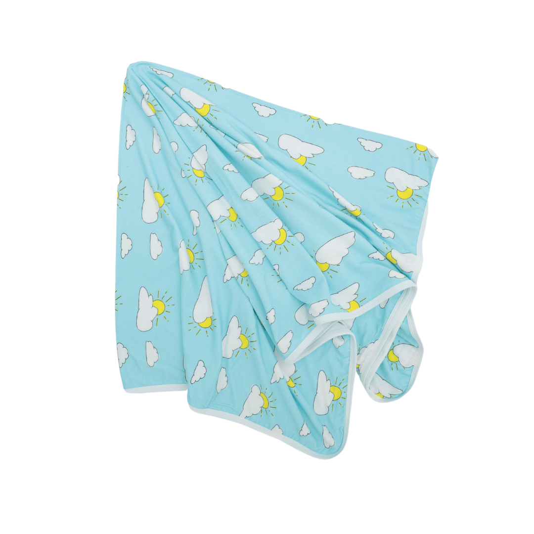 Partly Cloudy Bamboo Everywhere Blanket - Peregrine Kidswear - Blankets -