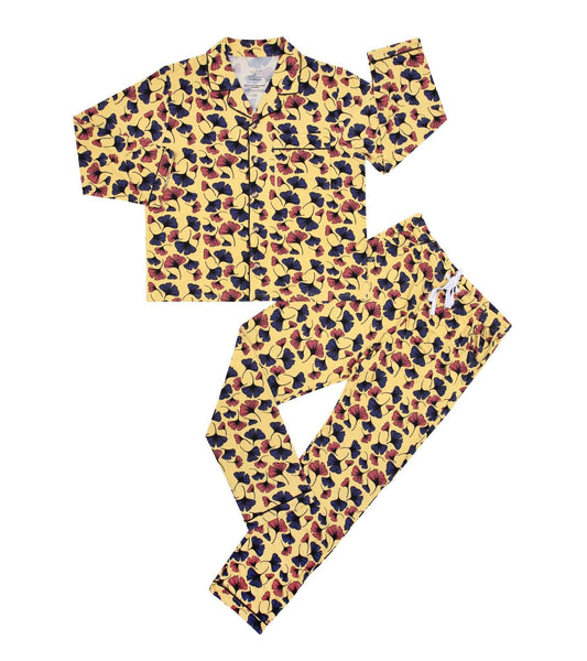 Pop Art Ginkgo Women's Bamboo Pajamas - Peregrine Kidswear - Small