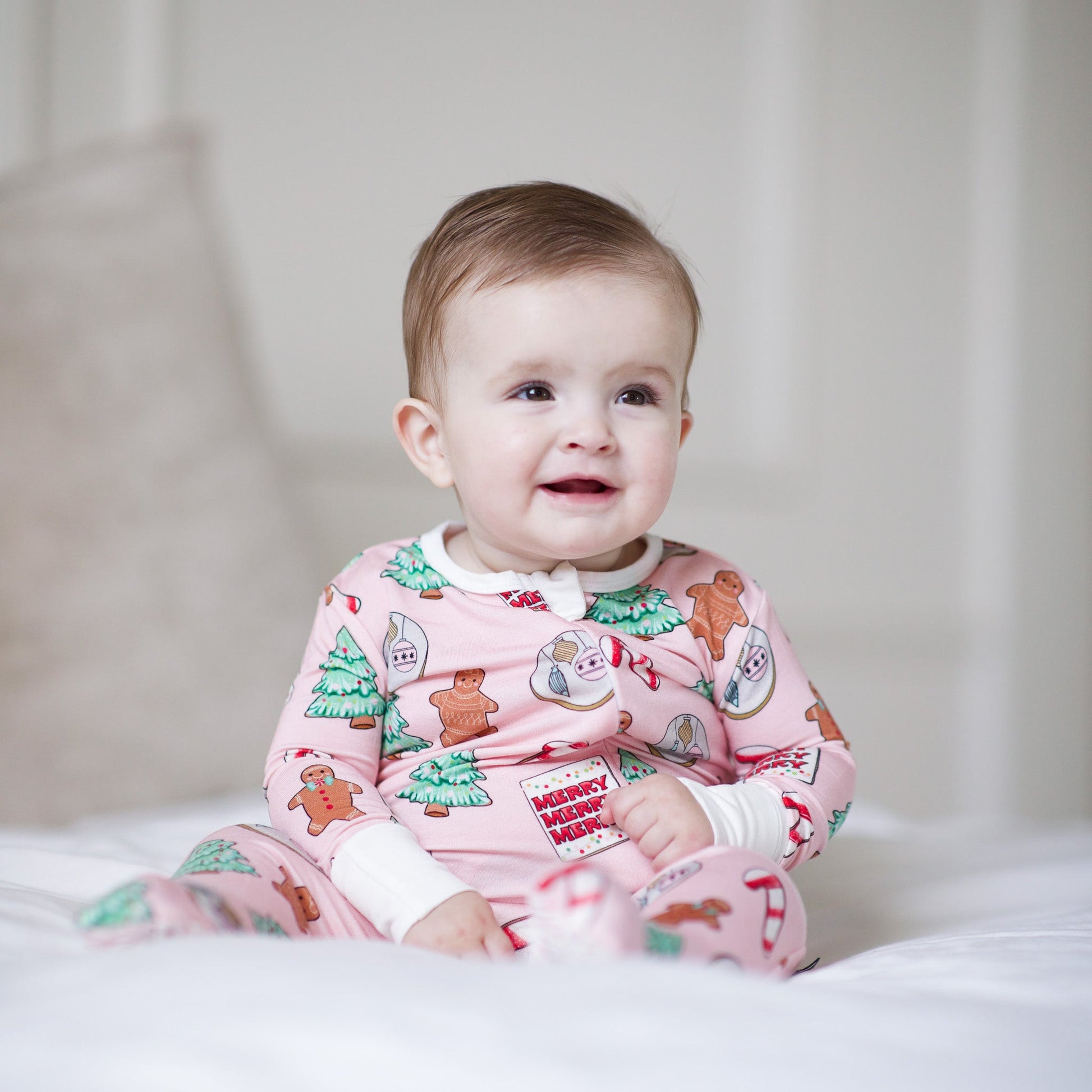 PREORDER Blush Cookies Infant Bamboo Footed Sleeper - Peregrine Kidswear - Footed Sleepers - 0-3M