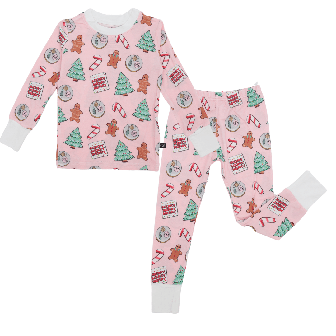 PREORDER Blush Cookies Two-Piece Bamboo Pajamas - Peregrine Kidswear - 2 Piece Pajamas - 12-18M