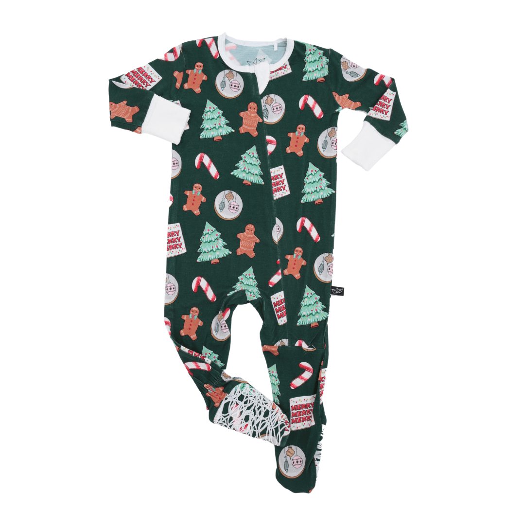 PREORDER Evergreen Cookies Infant Bamboo Footed Sleeper - Peregrine Kidswear - Footed Sleepers - 0-3M