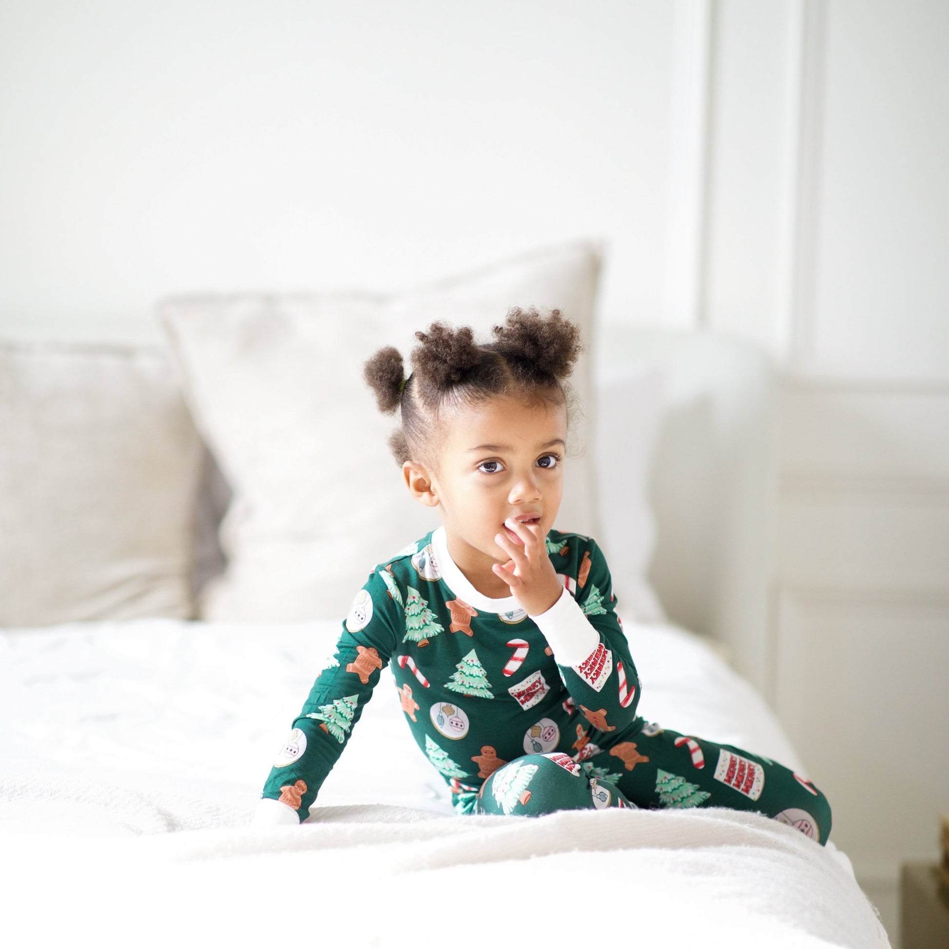 PREORDER Evergreen Cookies Two-Piece Bamboo Pajamas - Peregrine Kidswear - 2 Piece Pajamas - 12-18M