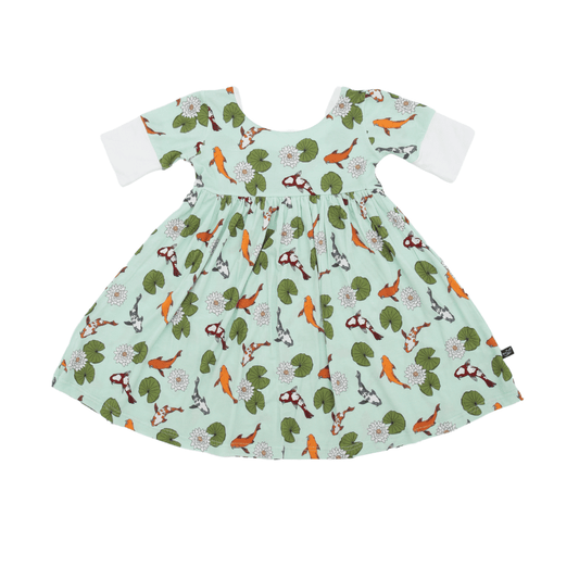PREORDER Koi Pond Children's Bamboo Twirl Dress - Peregrine Kidswear - Dresses - 2T