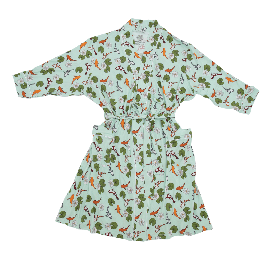 PREORDER Koi Pond Women's Bamboo Robe - Peregrine Kidswear - Mom Robe - S/M
