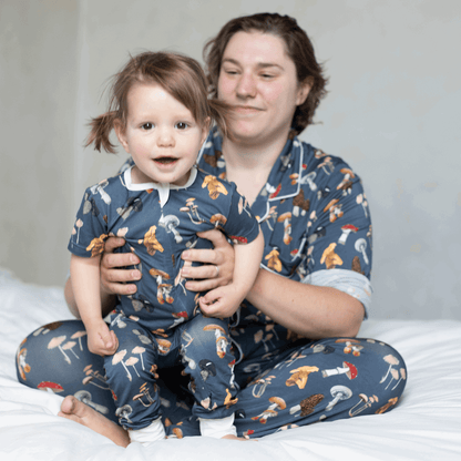 PREORDER Moody Mushrooms Bamboo Convertible Romper - Peregrine Kidswear - 0-3m