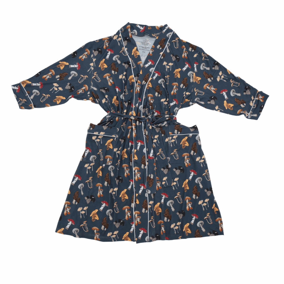 PREORDER Moody Mushrooms Women's Bamboo Robe - Peregrine Kidswear - Mom Robe - S/M