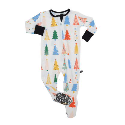 PREORDER Quirky Trees Bamboo Footed Sleeper - Peregrine Kidswear - Footed Sleepers - 0-3M