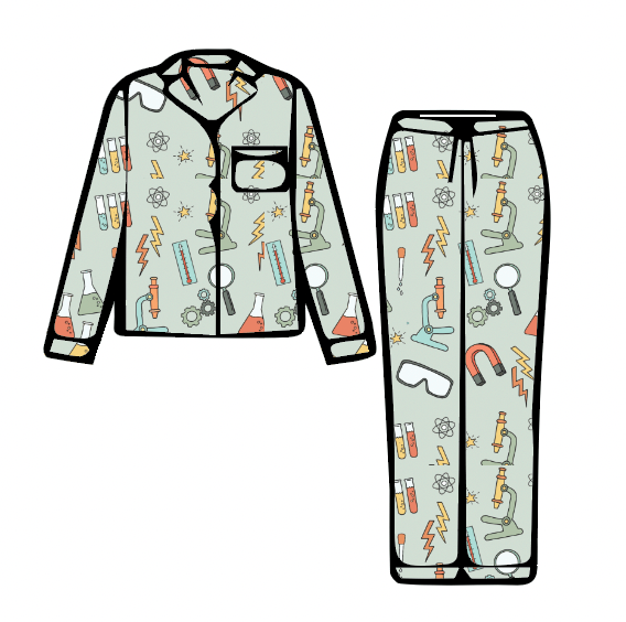 Science Lab Women's Bamboo Pajamas - Peregrine Kidswear - Small