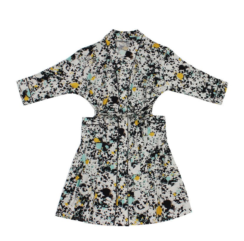 Splatter Paint Women's Bamboo Robe - Peregrine Kidswear - Mom Robe - S/M