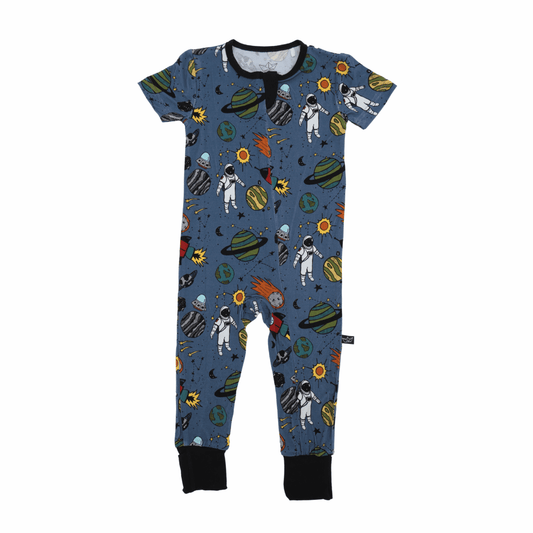 Stormy Space Doodle Bamboo Convertible Romper - Peregrine Kidswear - 0-3M