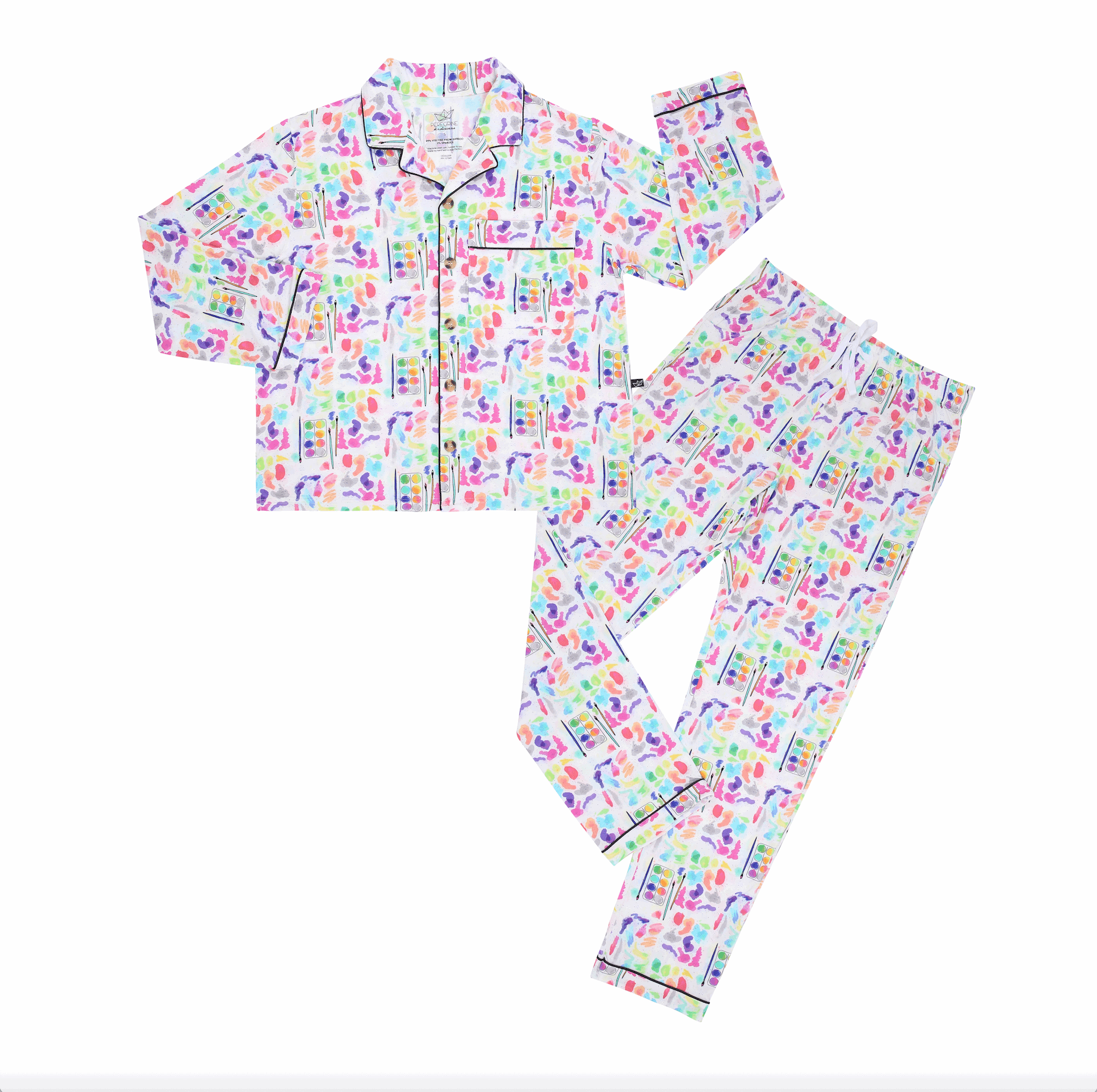 Watercolors Women's Bamboo Pajamas - Peregrine Kidswear - Small