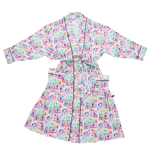 Watercolors Women's Bamboo Robe - Peregrine Kidswear - Mom Robe - S/M